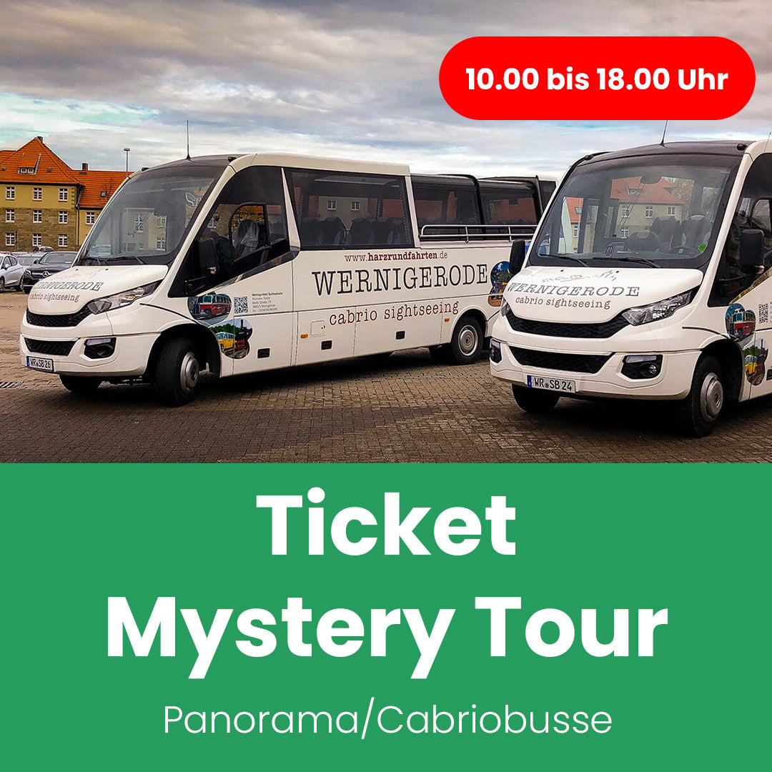Krimi & Mystery Tour "Im Schatten der Hexen der Südharz“ Cabrio Busse 30.08.26 - 10:00 Uhr Parkplatz Anger