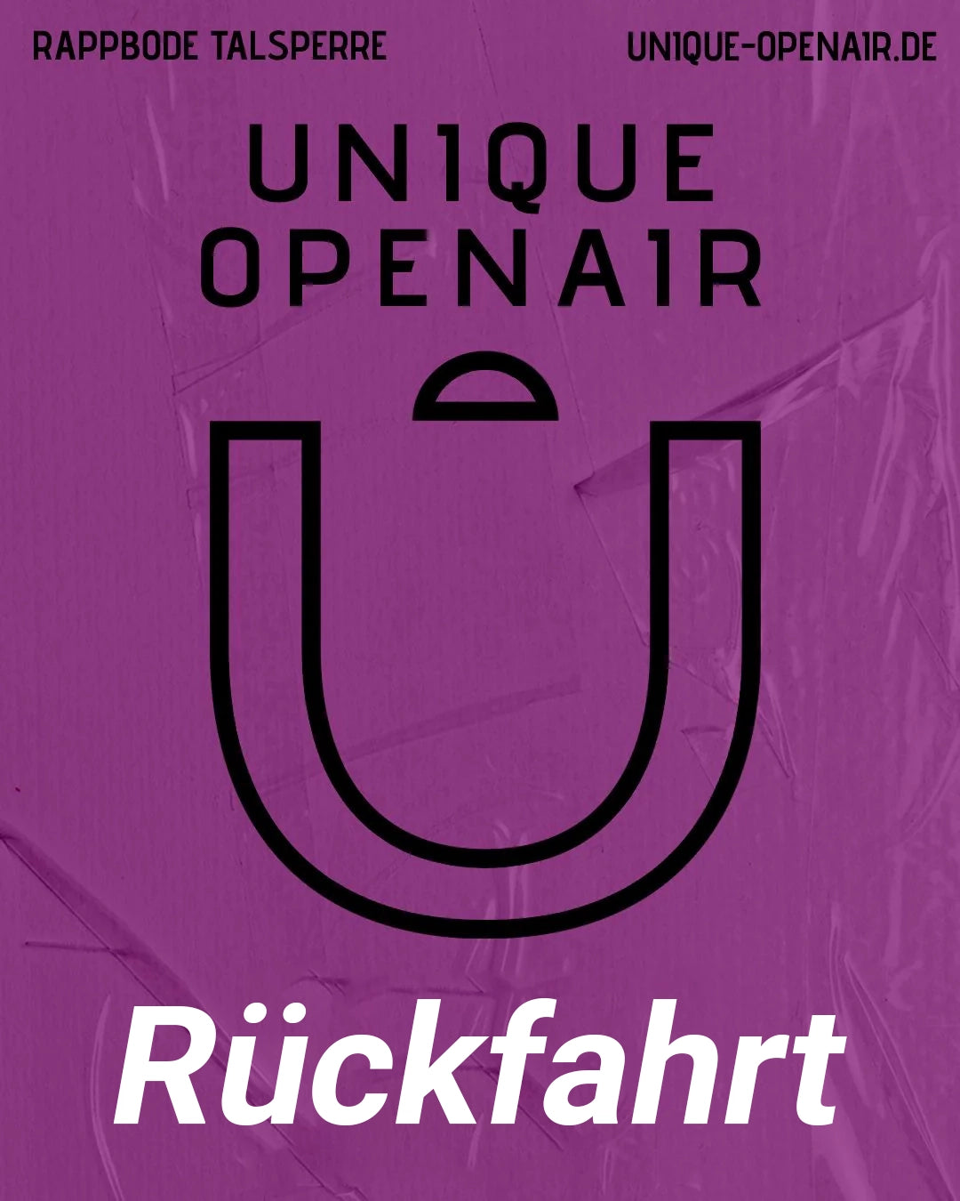 Rückfahrt - Shuttle Parkplatz UNIQUE OPENAIR 2025 I 29.06.25 I 03.00 Uhr
